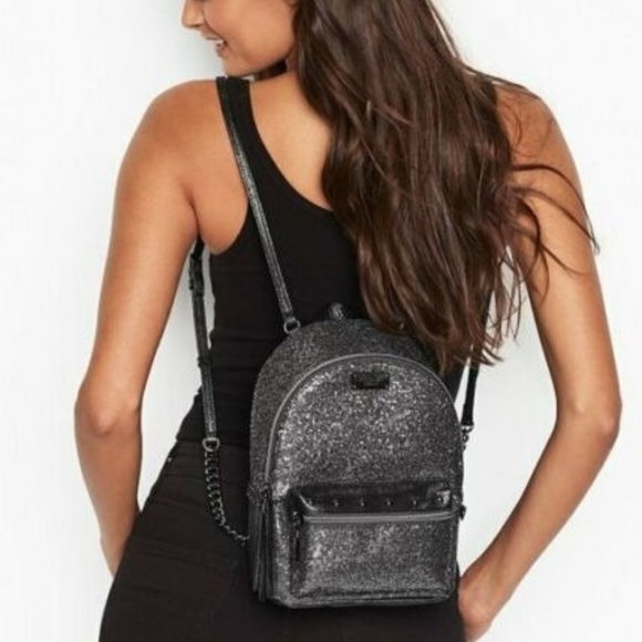 glitter mesh small city backpack